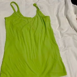 Lime green tank top